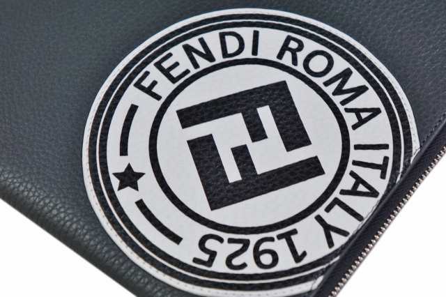 FENDI フェンディ イタリア製 Fロゴ パッチ装飾 ドキュメントケース 男 